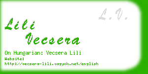 lili vecsera business card